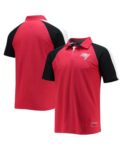 Tommy Hilfiger Men's  Red, White Tampa Bay Buccaneers Holden Raglan Polo Shirt In Red,white