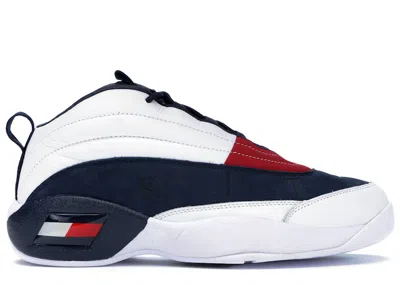 Pre-owned Tommy Hilfiger Men's  Skew Lux Basketball Sneaker Kith Sneakers In White/navy Blue/red