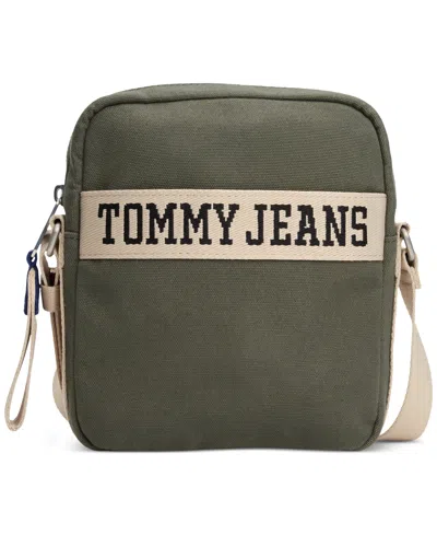 Tommy Hilfiger Men's Tommy Jeans Retro Reporter Bag In Pewter Green