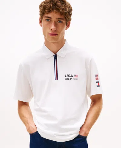 Tommy Hilfiger Tommy X Us Sailgp Team Tech Polo In Neutral