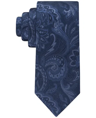 Tommy Hilfiger Men's Tonal Paisley Tie In Navy
