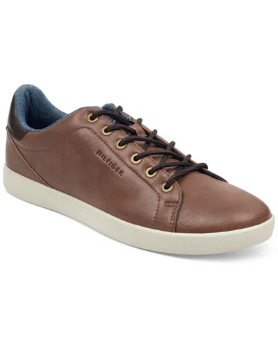 Tommy Hilfiger Men's Toris Casual Lace Up Sneakers In Medium Brown