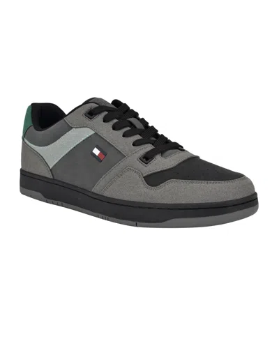 Tommy Hilfiger Men's Trane Fashion Lace Up Sneakers In Dark Grey/black Multi
