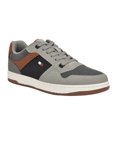 Tommy Hilfiger Men's Trane Fashion Lace Up Sneakers In Grey Multi