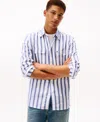 Tommy Hilfiger Men's Twill Striped Relaxed Fit Shirt In Multi