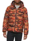 Tommy Hilfiger Men's Typographic Print Hooded Puffer Jacket In Orchid