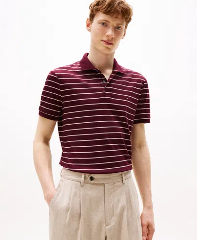 Tommy Hilfiger Men's Ultra Soft Liquid Cotton Polo Shirts In Red