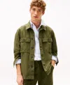 Tommy Hilfiger Men's Utility Collar Shirt Jacket In Green