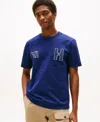 Tommy Hilfiger Men's Varsity Relaxed-fit Tufted Chenille Applique T-shirt In Blue