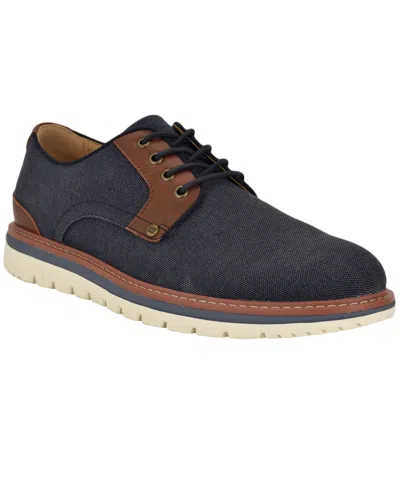 Tommy Hilfiger Men's Vessle Casualized Hybrid Oxfords In Navy,cognac Multi