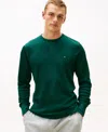 Tommy Hilfiger Men's Waffle-knit Long-sleeve Crewneck Thermal Top In Green