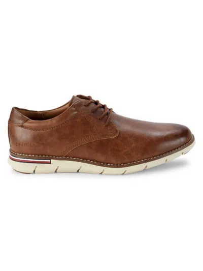 Tommy Hilfiger Men's Warren Faux Leather Derby Shoe In Brown