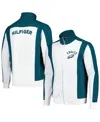 Tommy Hilfiger Men's White/midnight Green Philadelphia Eagles Nolan Full-zip Track Jacket In White,green