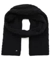 Tommy Hilfiger Men's Wide Cable Scarf In Black