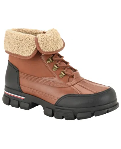 Tommy Hilfiger Men's Wimaldo Round-toe Boots In Dark Brown