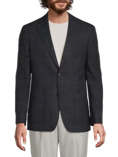 Tommy Hilfiger Men's Windowpane Wool-blend Two-button Sport Coat In Brown