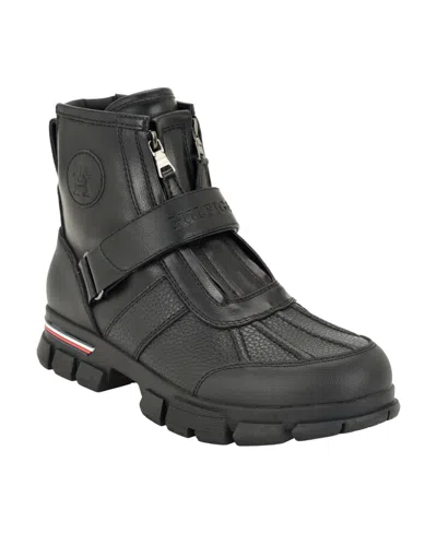 Tommy Hilfiger Men's Wivito Chunky Lug Double-zip Boots In Black