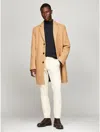 Tommy Hilfiger Men's Addison Wool-blend Trim Fit Overcoat In Brown