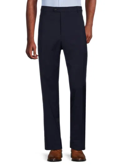 Tommy Hilfiger Men's Wool Blend Twill Pants In Navy