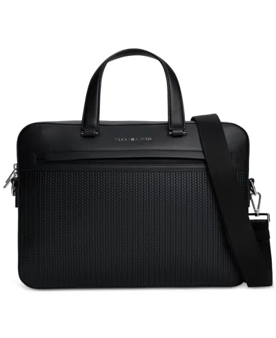 Tommy Hilfiger Men's Woven Computer Bag In Black