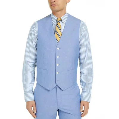 Tommy Hilfiger Mens 5-button Modern Fit Suit Vest In Blue