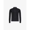 Tommy Hilfiger Mens Black The F1® The Movie Collection Crewneck Wool-blend Knitted Jumper
