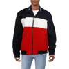 Tommy Hilfiger Mens Colorblock Nylon Windbreaker Jacket In Multi