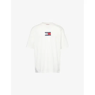 TOMMY HILFIGER MENS ECRU THE APXGP COLLECTION RELAXED-FIT EMBROIDERY COTTON-JERSEY T-SHIRT XL