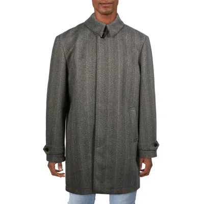 Tommy Hilfiger Mens Herringbone Overcoat
