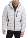Tommy Hilfiger Men's Sherpa Lined Hooded Quilted Puffer Jacket In Blue