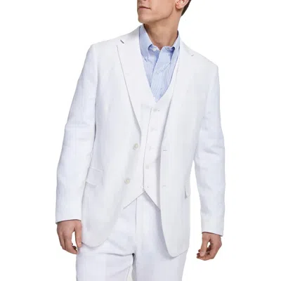 Tommy Hilfiger Mens Linen Two-button Blazer In White