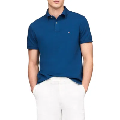 Tommy Hilfiger Mens Logo Short Sleeve Polo In Blue