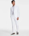 Tommy Hilfiger Men's Modern-fit Th Flex Stretch Chambray Suit Separate Jacket In White