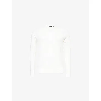 TOMMY HILFIGER MENS THE APXGP COLLECTION CREWNECK WOOL-BLEND KNITTED JUMPER OPTIC WHITE XL