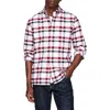 Tommy Hilfiger Mens Plaid Cotton Button-down Shirt In White