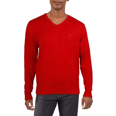 Tommy Hilfiger Mens Ribbed Trim Cotton Pullover Sweater