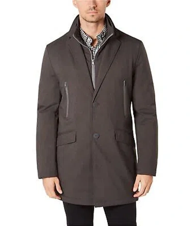 Pre-owned Tommy Hilfiger Mens Robert Raincoat In Gray