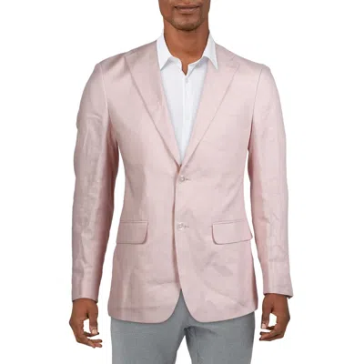 Tommy Hilfiger Mens Solid Linen Two-button Blazer
