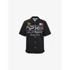 Tommy Hilfiger Printed Patch Short Sleeve Shirt In Black