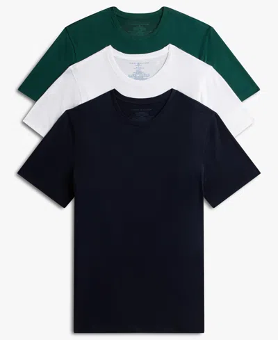TOMMY HILFIGER MEN'SÂ 3-PACK COTTON CLASSICS SHORT SLEEVE CREWNECK UNDERSHIRTS SET
