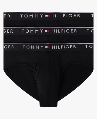 Tommy Hilfiger Men'sâ 3-pack Micro Moisture-wicking Briefs Set In Black