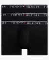 Tommy Hilfiger Set Of Three Organic Cotton-blend Boxers In Black