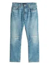 Tommy Hilfiger Mercer Distressed Cotton Jeans In Blue