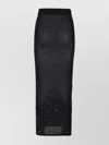 Tommy Hilfiger Mesh Sheer Elastic Waistband Skirt In Black