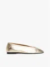 Tommy Hilfiger Metallic Leather Ballerina Flat In Gold