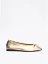 Tommy Hilfiger Metallic Leather Ballet Flat In Gold