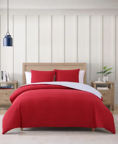 Tommy Hilfiger Micro Pique 3-pc. Comforter Set, King In Red