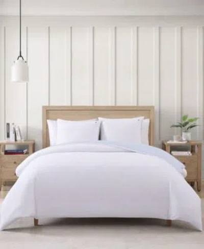 Tommy Hilfiger Micro Pique Duvet Cover Set In Marine Blue