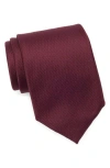 Tommy Hilfiger Micro Texture Solid Tie In Burgundy