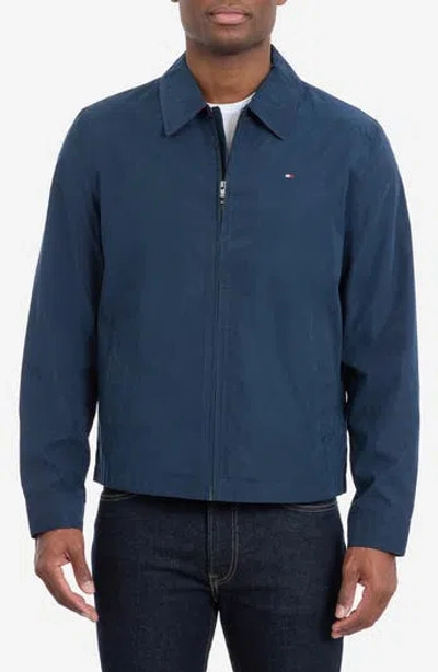 Tommy Hilfiger Microfiber Golf Jacket In Blue